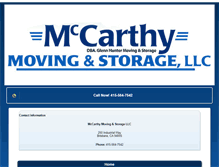 Tablet Screenshot of mccarthymoving.com
